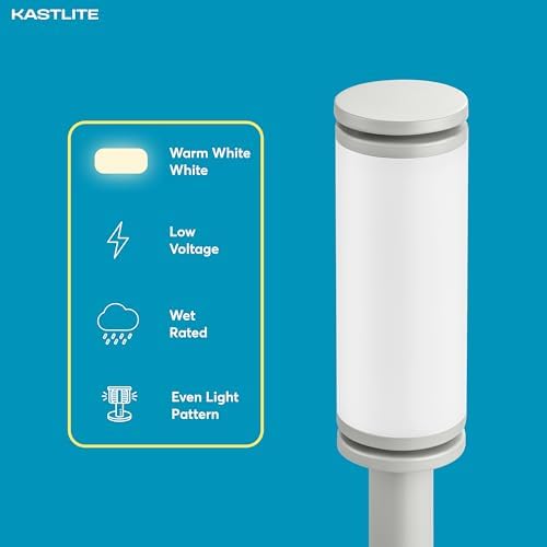 KASTLITE 2.5W LED Path Bollard Light, Silver