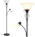 70" Tall Torchiere Floor Lamp, Plastic Shade
