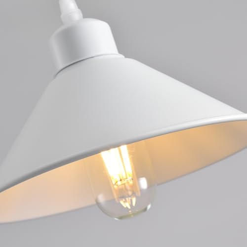 8.2IN 2 Pack White Plug-in Pendant Lights