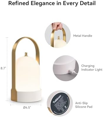 Tubicen Rechargeable Outdoor Lantern, IP44 Waterproof