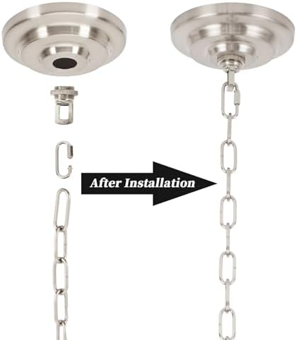 Light Fixture Canopy Kit, 5.3 Inches, 5.9 Feet Chain