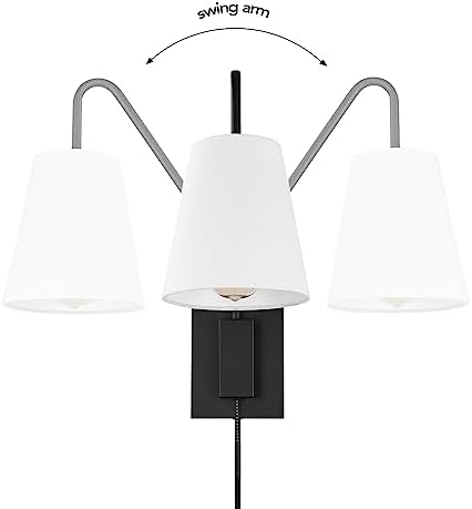 Globe Electric Matte Black Swing Arm Wall Sconce