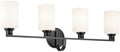 Kichler Gioe 4-Light Bathroom Vanity Light, Black