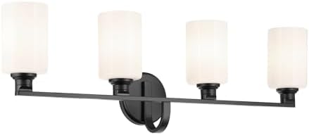 Kichler Gioe 4-Light Bathroom Vanity Light, Black