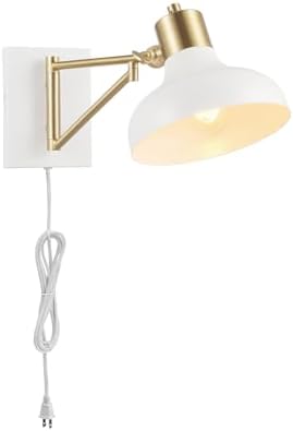Globe Electric 51344 Swing Arm Wall Sconce, White
