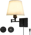 Black Plug-in Swing Arm Wall Sconce