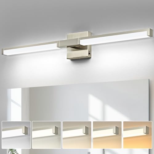 OKELI 32-Inch Brushed Nickel Bathroom Vanity Light