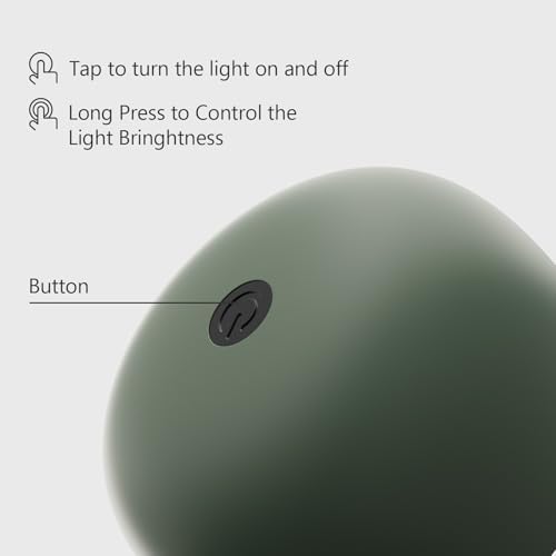 3-Height Adjustable Cordless LED Table Lamp, Green
