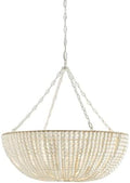 3-Light Rattan Chandelier, 23.6 Inch
