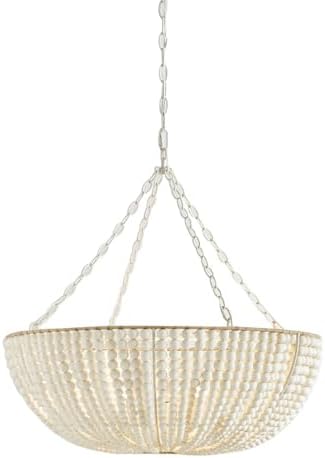 3-Light Rattan Chandelier, 23.6 Inch
