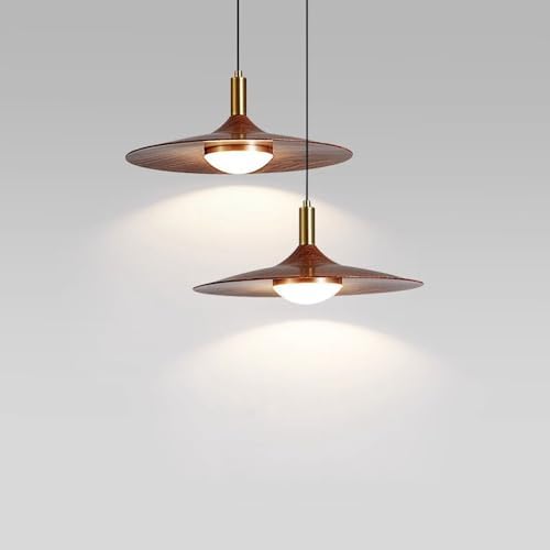 Gold Farmhouse LED Pendant Light, Warm Light