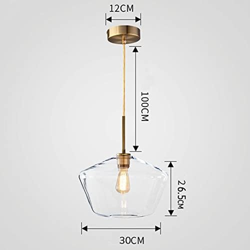 Industrial Champagne Gold Glass Pendant Light Fixture