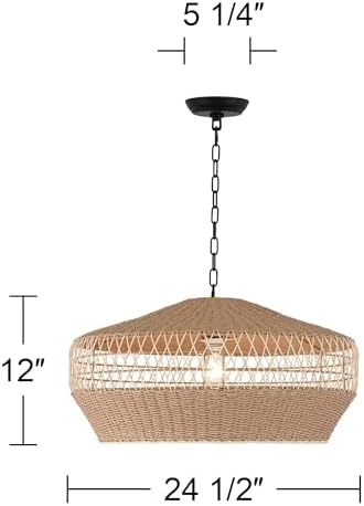 Matias 24 1/2" Vine and Rope Pendant Light Fixture