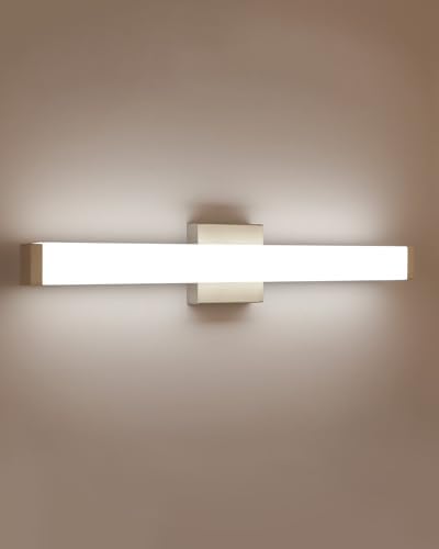 24" LED Bathroom Vanity Light14W Brushed Nickel 4000K Square