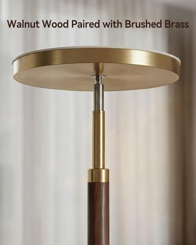 JOOFO Wood LED Torchiere Floor Lamp, 3000LM