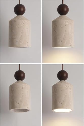 Cylinder Natural Stone Chandelier Vintage Industrial Pendant Lighting