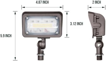 GKOLED 15W LED Flood Light, 3000K Waterproof