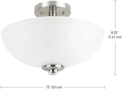 Globe Electric 63357 2-Light Semi-Flush Mount Ceiling Light