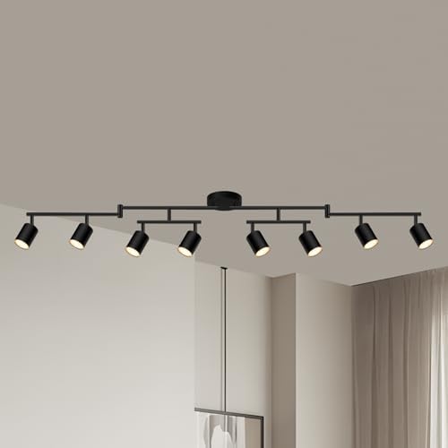 AUQUEE 8-Light LED Track Lighting Fixtures, Black