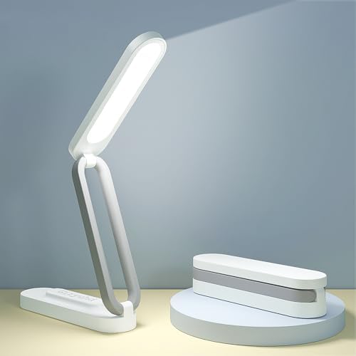 Giryuhd Foldable Rechargeable LED Desk Lamp, White
