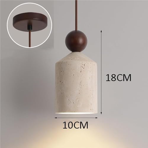 Cylinder Natural Stone Chandelier Vintage Industrial Pendant Lighting