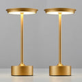 PUSU Rechargeable Table Lamps, Set of 2, Gold