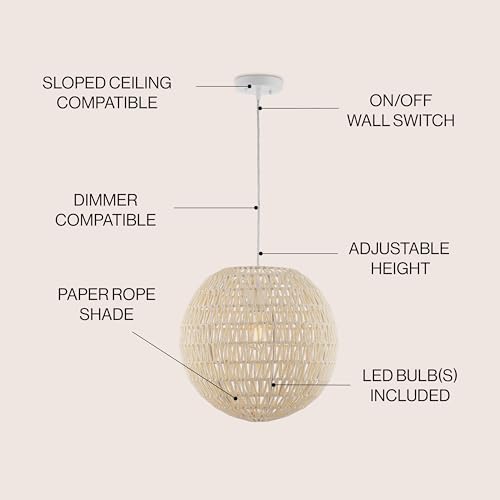 JONATHAN Y Luna 15.75" Pendant