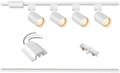 4-Light LED Track Lighting Kit, 3.3FT H Rails, White