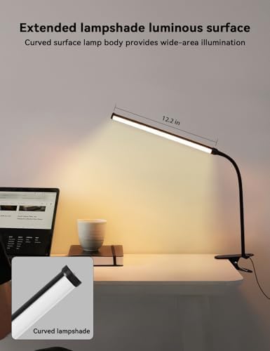 2 Pack USB LED Desk Lamps with Clamp