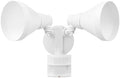 GLOBE 180-Degree 240 W Twin Head White Hardwired Motion Sensor