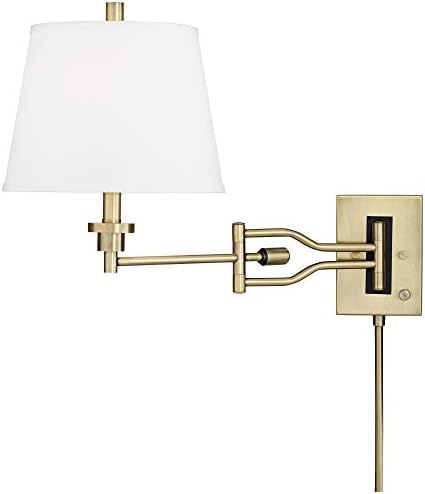 Eleganta Satin Brass Swing Arm Wall Lamp