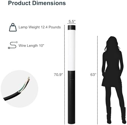 SkyGlow 71" 120V LED Lamp Post Light