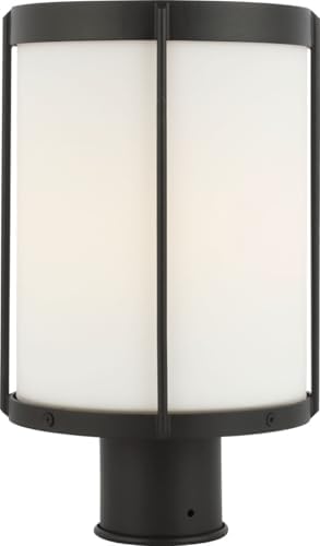 Generation Lighting Luning Outdoor Post Light, Textured Black
