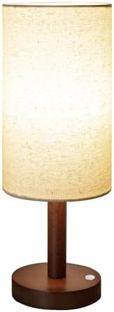 LALISU Cordless Table Lamp, Wood Base