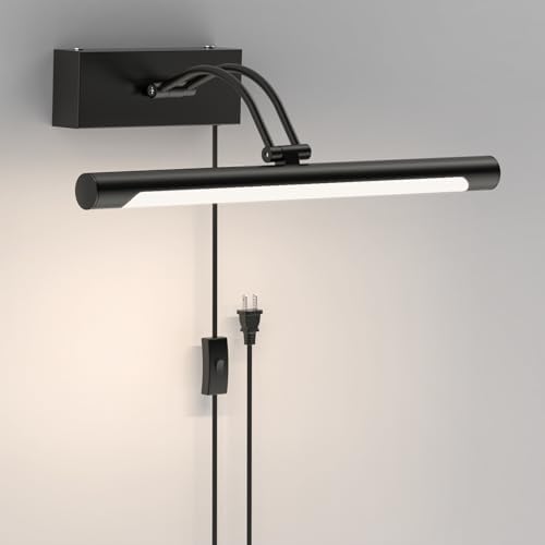 Black Plug-in LED Picture Light, 14 Inch