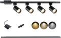 3-Color 4-Light LED Track Lighting Kit, 3.3FT H Rails, Black