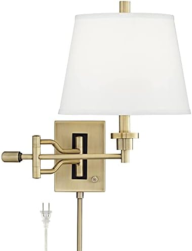 Eleganta Satin Brass Swing Arm Wall Lamp