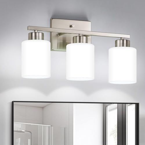 FonmYim Brushed Nickel Bathroom Vanity Light Fixture
