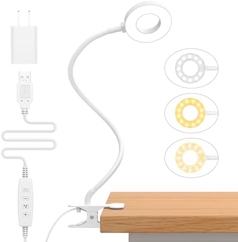 iZELL Reading Light, USB Clamp Lamp for Child Reading Book in Bed at