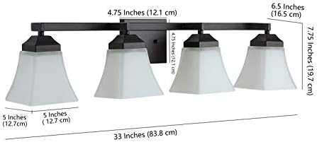 JONATHAN Y Staunton 4-Light Vanity Sconce, Oil Rubbed Bronze
