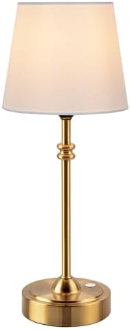 ONEWISH Cordless Rechargeable Table Lamp, 4000mAh, Gold