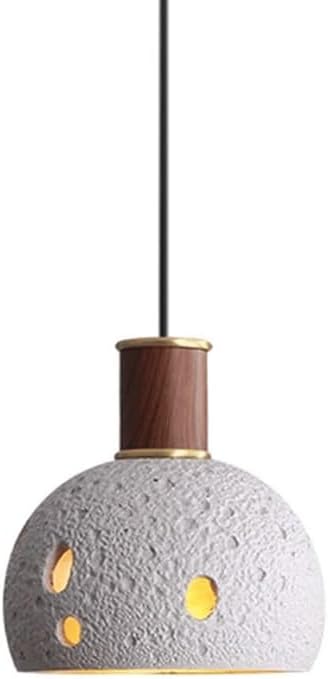 Mid Century Natural Stone Pendant Light, Beige