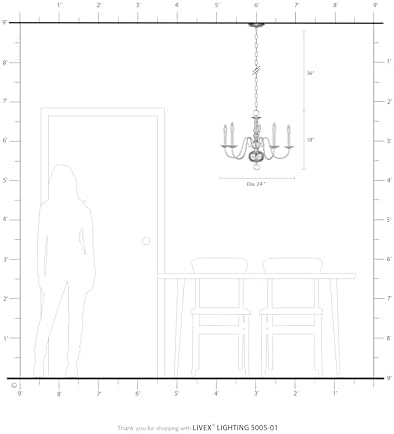 Livex Lighting 5005-01 Williamsburgh Chandelier