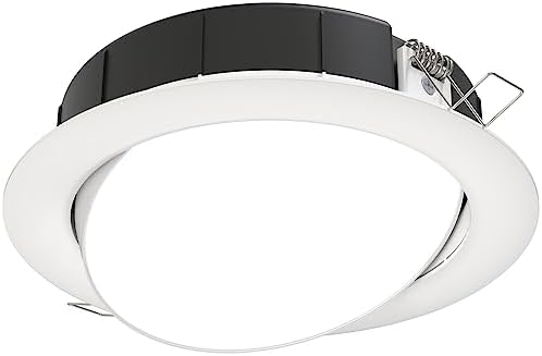 Juno 6-Inch Adjustable LED Wafer Downlight, Matte White