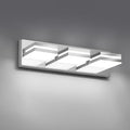 Modern LED 3-Light Bathroom Fixtures, Chrome