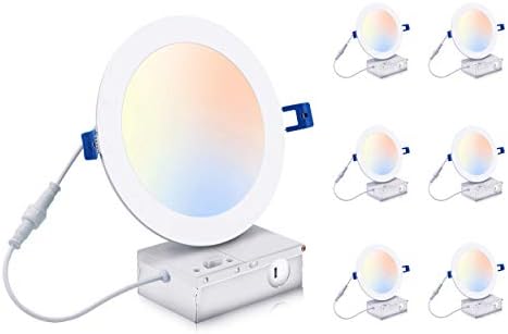 CLOUDY BAY 6-Inch Selectable LED Recessed Light, 6-Pack