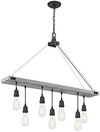 Westinghouse 6116400 Elway Seven-Light Chandelier, Antique Ash