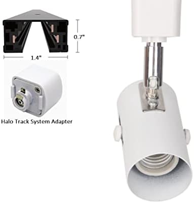 E26 H Type Track Lighting Heads, 4 Pack