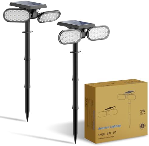 Sunvivo Solar Motion Lights, Dual Head, 360° Rotatable