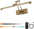 Rechargeable Battery Picture Light, Brass, 16”